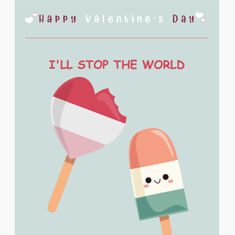 Valentine's Day Popsicle Pun eCard